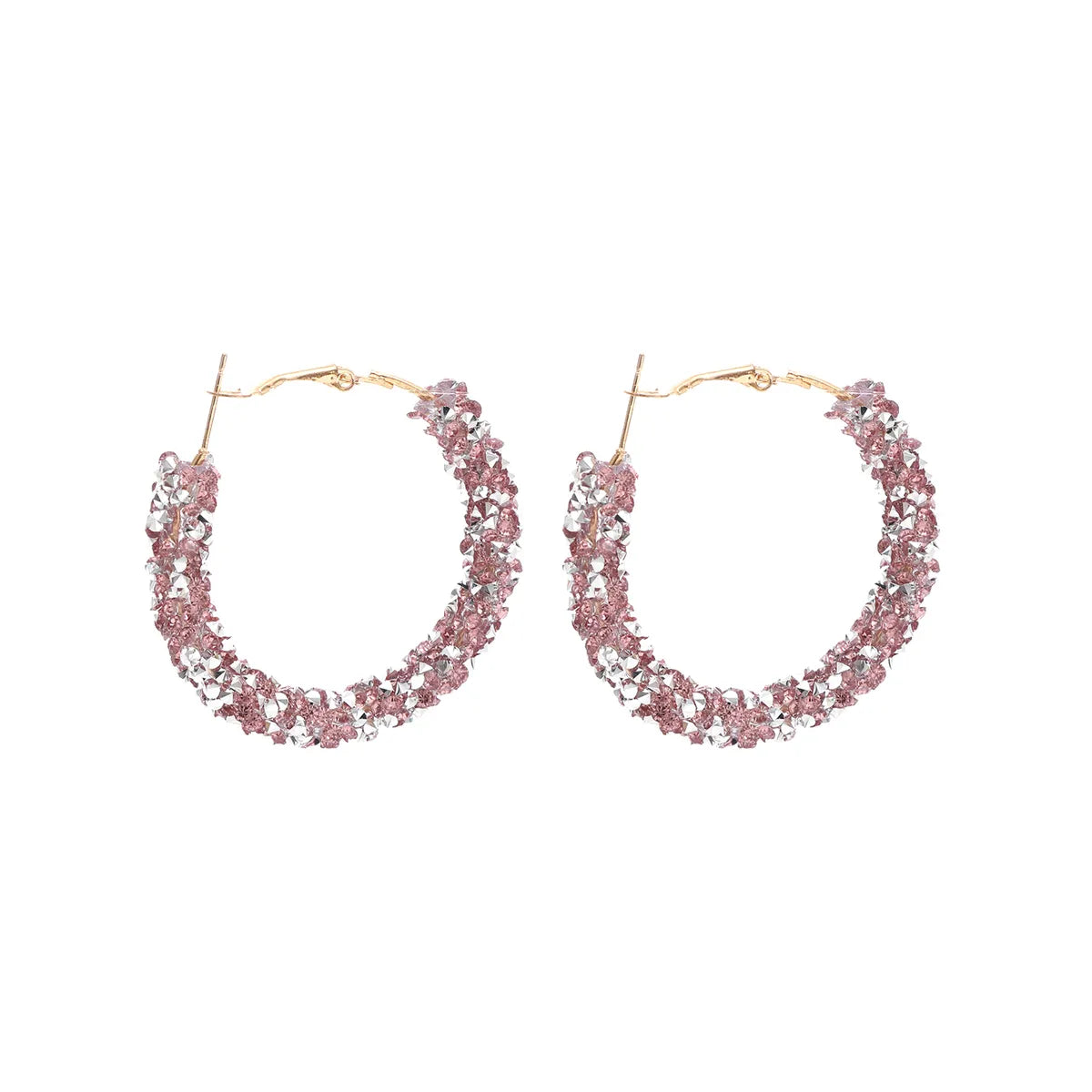 1 Pair IG Style Modern Style Classic Style Circle Resin Hoop Earrings