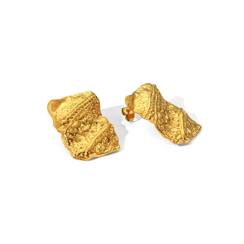 1 Pair IG Style Modern Style Classic Style Geometric 304 Stainless Steel 18K Gold Plated Ear Studs