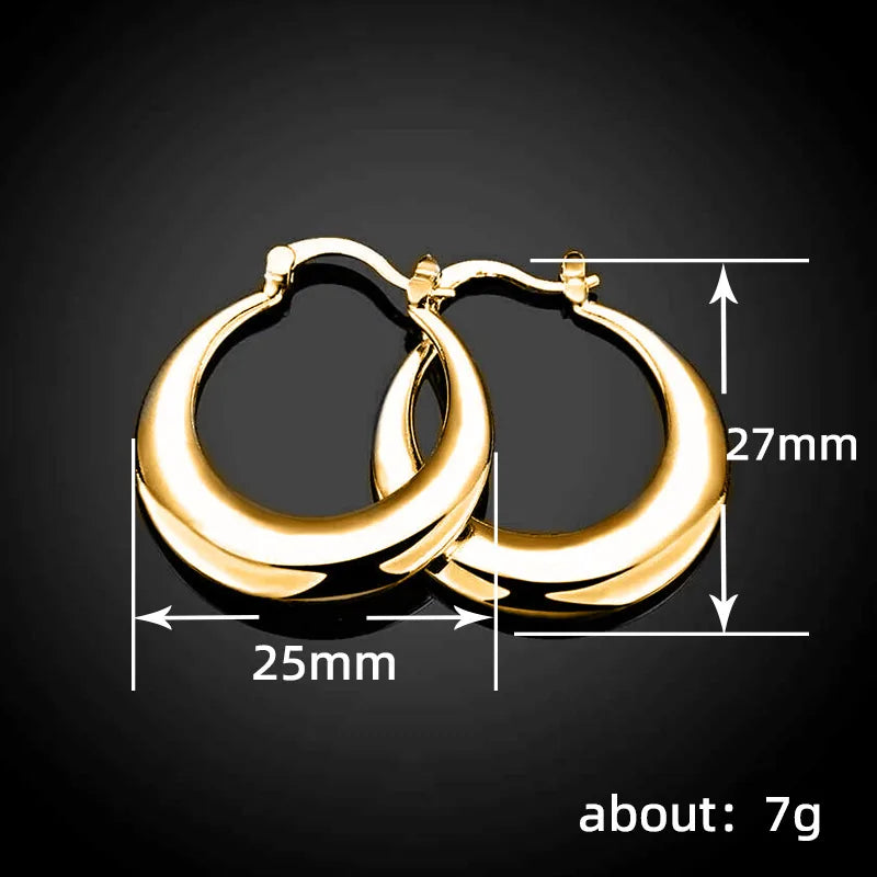 1 Pair IG Style Modern Style Commute U Shape Round Plating Copper Earrings