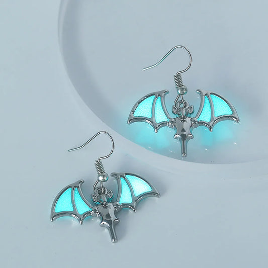 1 Pair IG Style Modern Style Cool Style Bat Resin Copper Zinc Alloy Drop Earrings