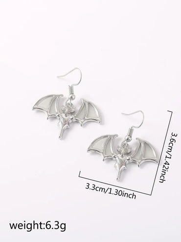 1 Pair IG Style Modern Style Cool Style Bat Resin Copper Zinc Alloy Drop Earrings