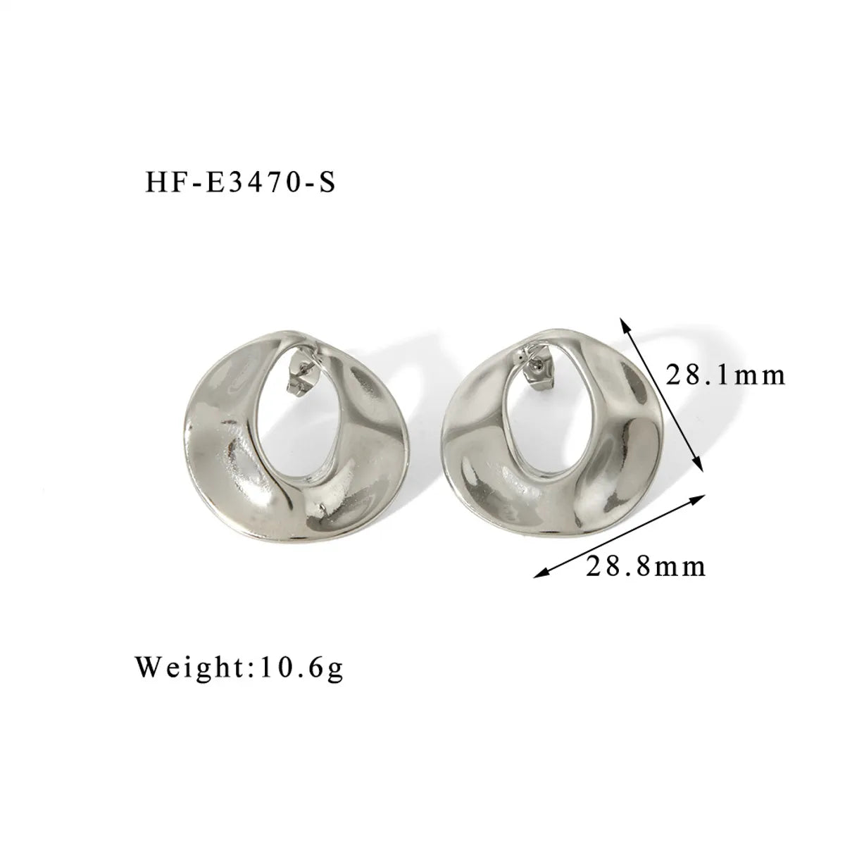 1 Pair IG Style Modern Style Geometric Heart Shape Plating 304 Stainless Steel 18K Gold Plated Ear Studs