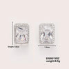 1 Pair IG Style Modern Style Korean Style Square Inlay Copper Zircon Rhodium Plated Ear Studs