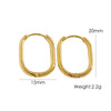 1 Pair IG Style Modern Style Simple Style Geometric 304 Stainless Steel 14K Gold Plated Earrings