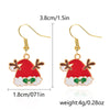 1 Pair IG Style Nordic Style Cartoon Character Christmas Tree Snowflake Enamel Zinc Alloy Drop Earrings Ear Studs