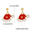 1 Pair IG Style Nordic Style Cartoon Character Christmas Tree Snowflake Enamel Zinc Alloy Drop Earrings Ear Studs