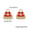 1 Pair IG Style Nordic Style Cartoon Character Christmas Tree Snowflake Enamel Zinc Alloy Drop Earrings Ear Studs