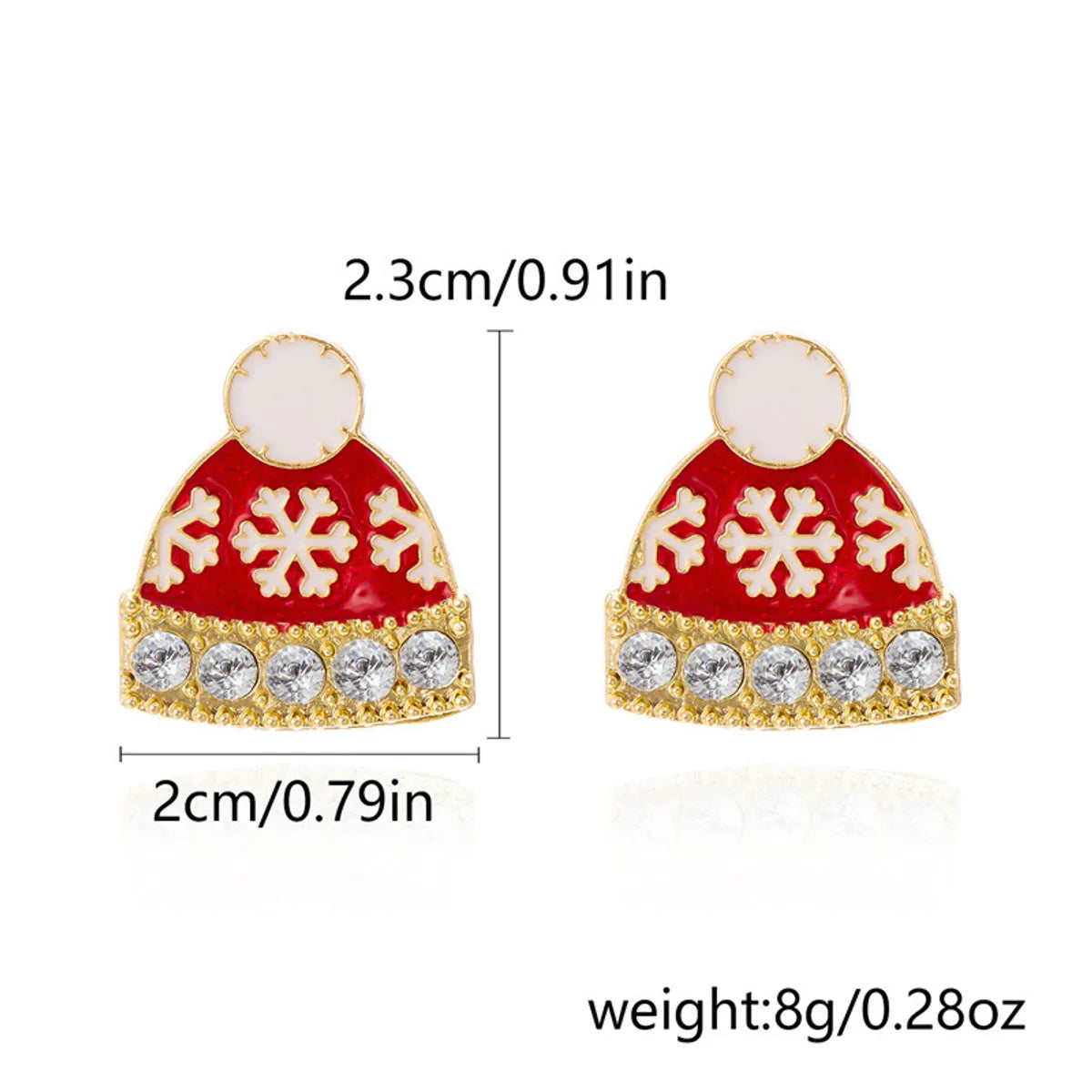 1 Pair IG Style Nordic Style Cartoon Character Christmas Tree Snowflake Enamel Zinc Alloy Drop Earrings Ear Studs