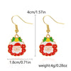 1 Pair IG Style Nordic Style Cartoon Character Christmas Tree Snowflake Enamel Zinc Alloy Drop Earrings Ear Studs