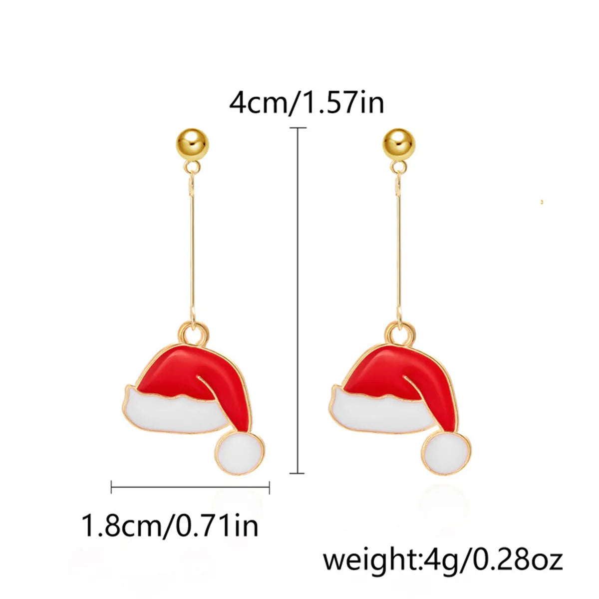 1 Pair IG Style Nordic Style Cartoon Character Christmas Tree Snowflake Enamel Zinc Alloy Drop Earrings Ear Studs