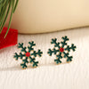 1 Pair IG Style Nordic Style Cute Christmas Tree Heart Shape Snowflake Plating Alloy Ear Studs