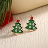 1 Pair IG Style Nordic Style Cute Christmas Tree Heart Shape Snowflake Plating Alloy Ear Studs