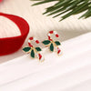 1 Pair IG Style Nordic Style Cute Christmas Tree Heart Shape Snowflake Plating Alloy Ear Studs