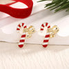 1 Pair IG Style Nordic Style Cute Christmas Tree Heart Shape Snowflake Plating Alloy Ear Studs