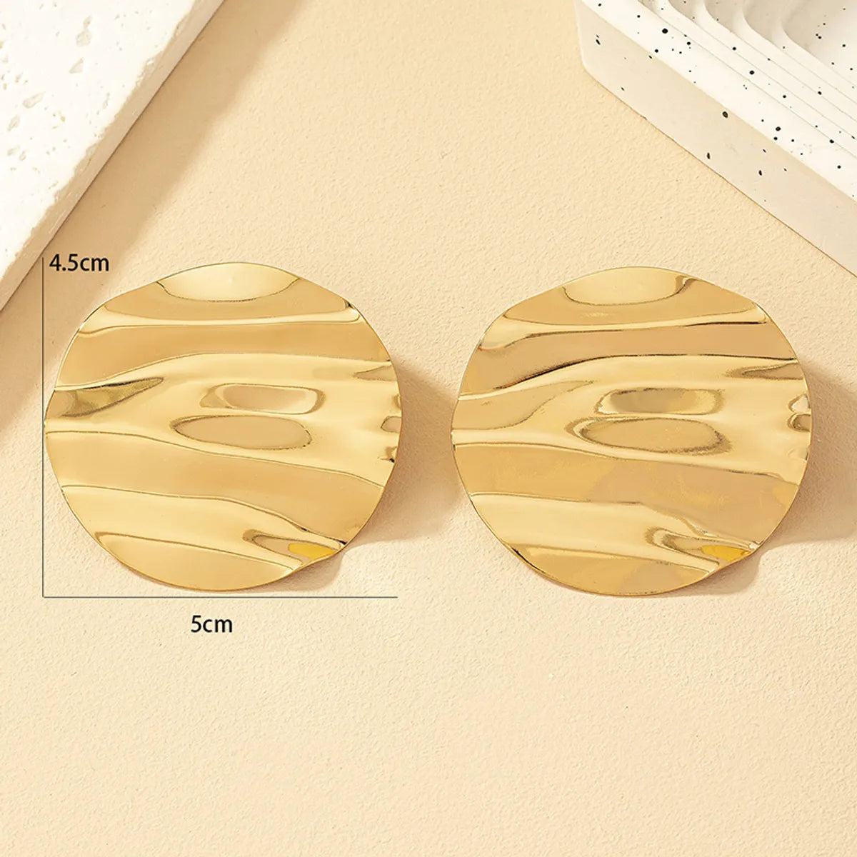 1 Pair Ig Style Nordic Style Round Plating Alloy Ear Studs