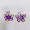 1 Pair IG Style Retro Animal Heart Shape Flower Plastic Resin Drop Earrings