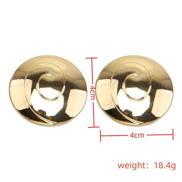 1 Pair Ig Style Retro French Style Round Plating Alloy Gold Plated Silver Plated Ear Studs