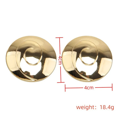 1 Pair Ig Style Retro French Style Round Plating Alloy Gold Plated Silver Plated Ear Studs