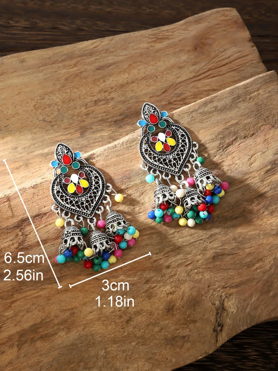 1 Pair IG Style Retro Geometric Hollow Out Arylic Alloy Drop Earrings