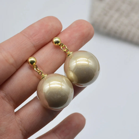 1 Pair IG Style Retro Modern Style Geometric Ball Alloy Drop Earrings