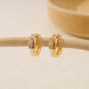 1 Pair IG Style Round Heart Shape Inlay Brass Zircon Earrings