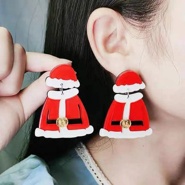 1 Pair Ig Style Santa Claus Elk Arylic Drop Earrings