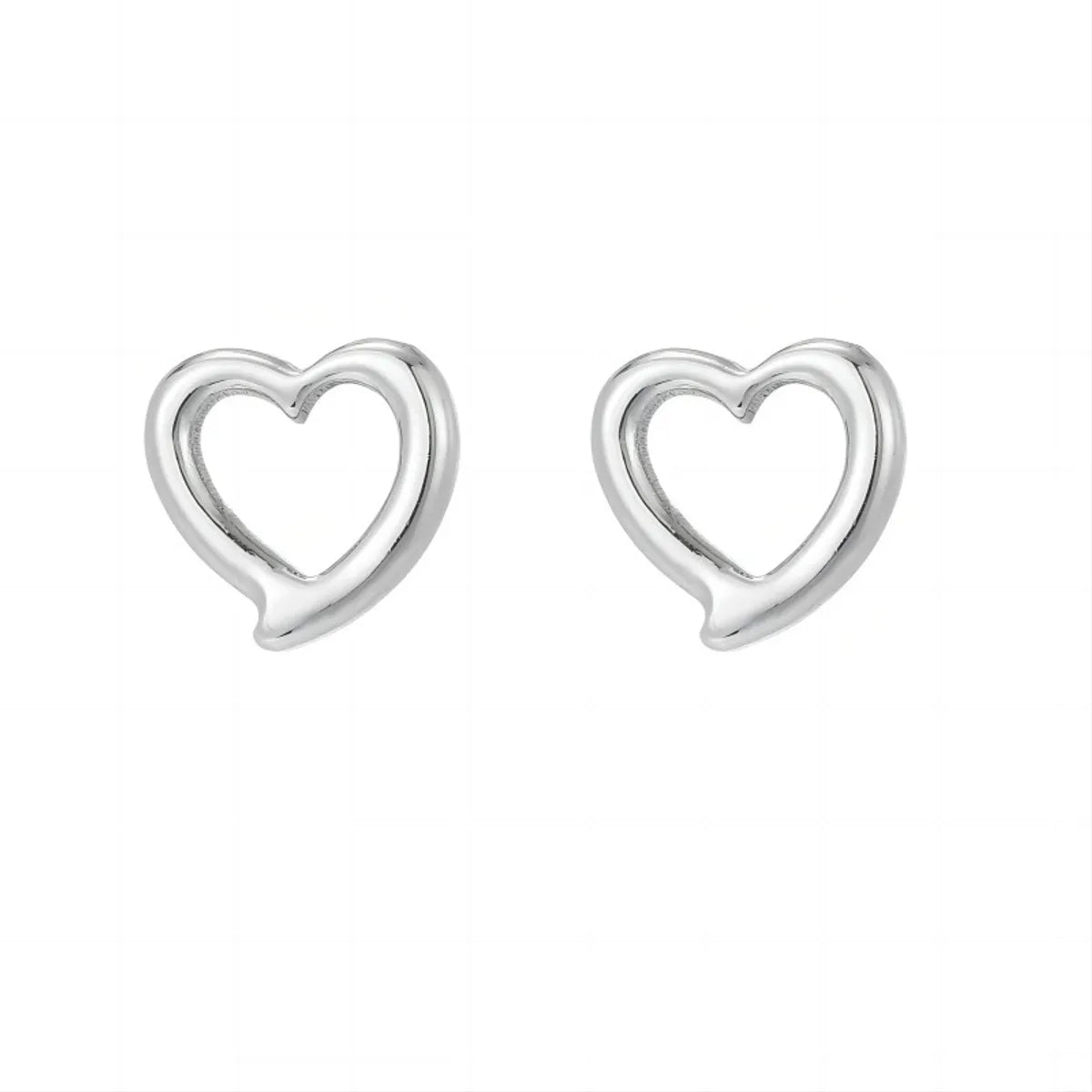 1 Pair Ig Style Sexy Shiny Heart Shape Irregular Plating Hollow Out Stainless Steel 18k Gold Plated Ear Studs