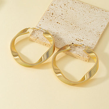 1 Pair Ig Style Simple Style Circle Plating Alloy Ferroalloy 14k Gold Plated Earrings