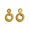 1 Pair Ig Style Simple Style Circle Plating Hollow Out Stainless Steel 18k Gold Plated Drop Earrings