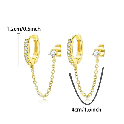 1 Pair Ig Style Simple Style Circle Water Droplets Pearl Plating Inlay Copper Zircon 18k Gold Plated Earrings