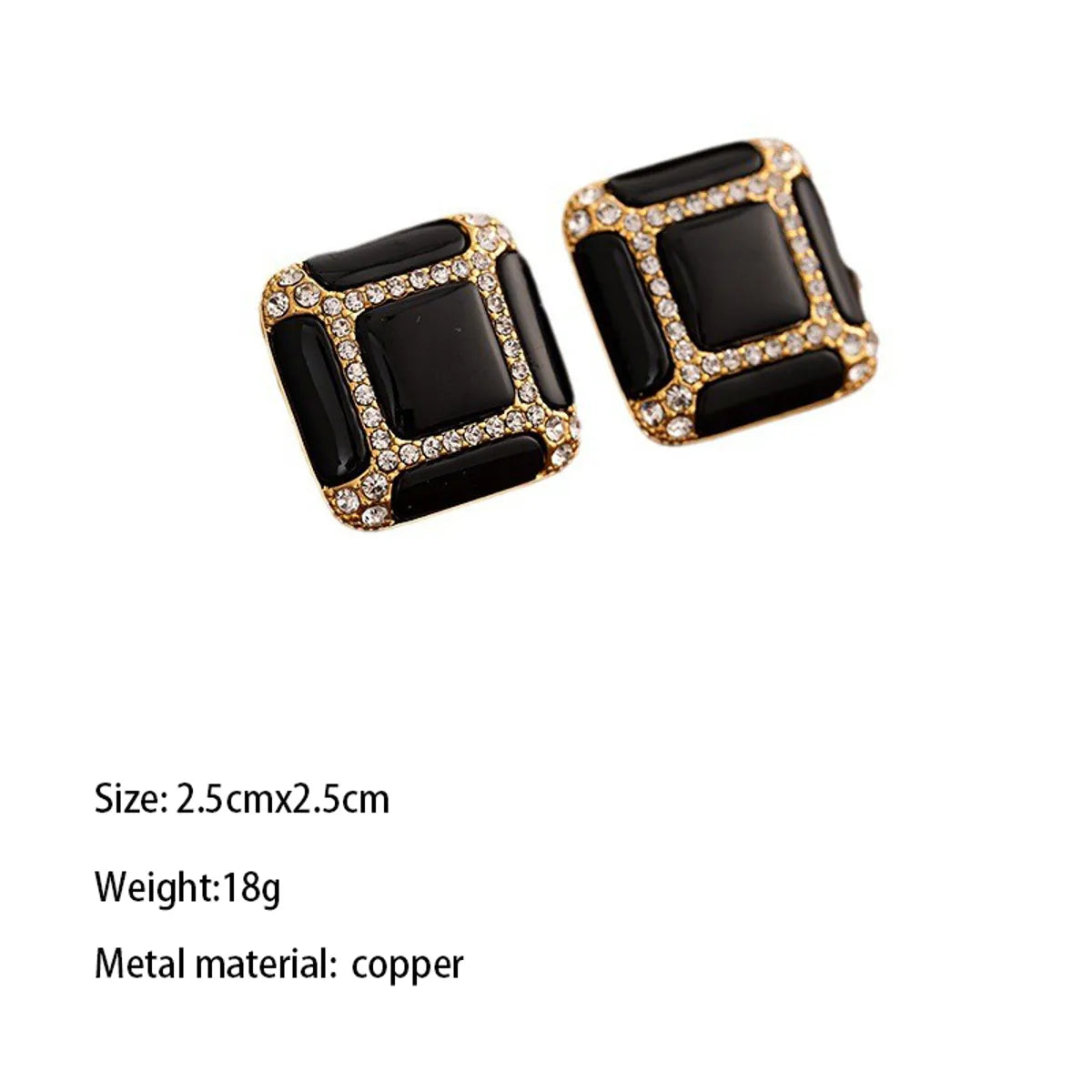 1 Pair IG Style Simple Style Classic Style Asymmetrical Round Square Plating Inlay Copper Brass Artificial Pearls Zircon Gold Plated Drop Earrings Ear Studs