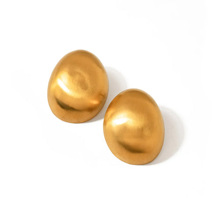 1 Pair Ig Style Simple Style Classic Style Solid Color Plating Stainless Steel 18k Gold Plated Ear Studs