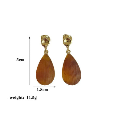 1 Pair IG Style Simple Style Classic Style Water Droplets Arylic Alloy Drop Earrings