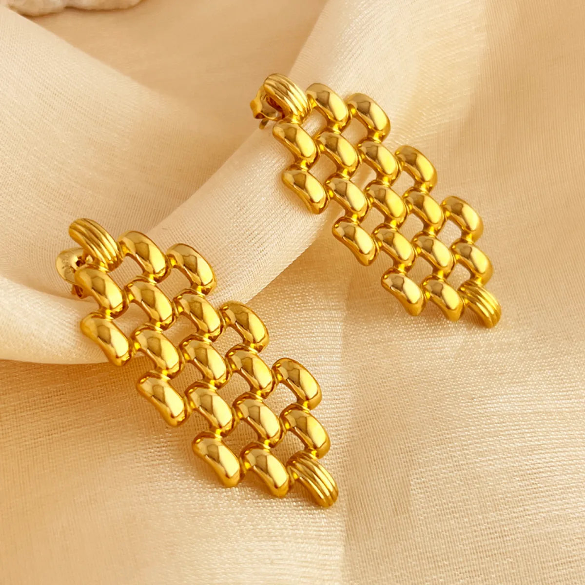 1 Pair IG Style Simple Style Geometric 304 Stainless Steel 18K Gold Plated Ear Studs