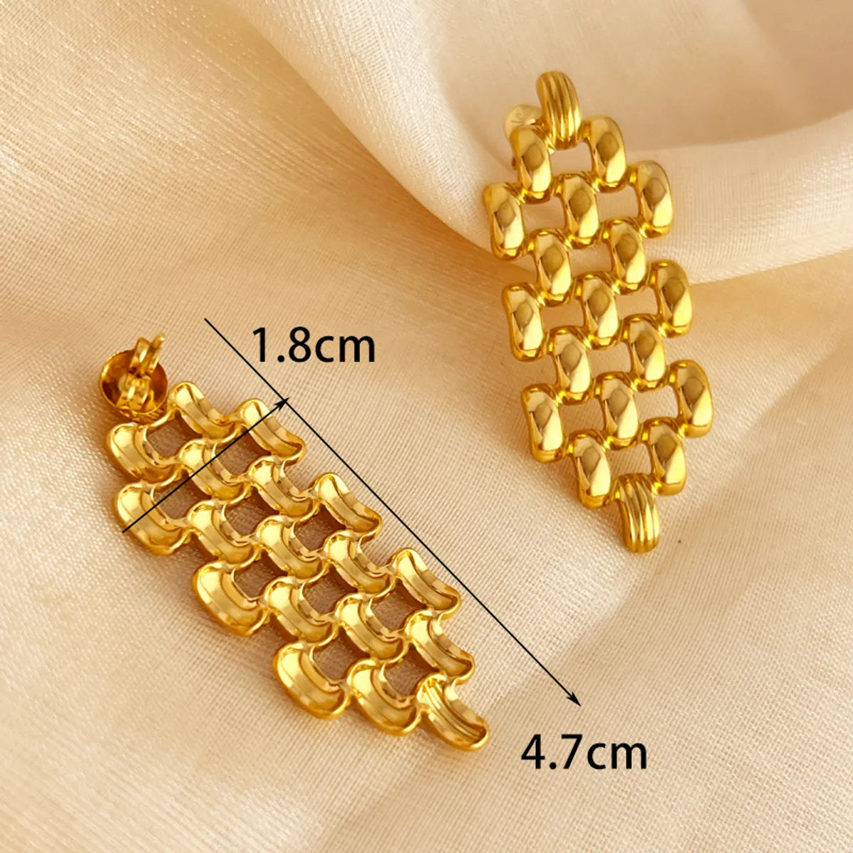 1 Pair IG Style Simple Style Geometric 304 Stainless Steel 18K Gold Plated Ear Studs