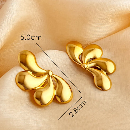 1 Pair IG Style Simple Style Geometric 304 Stainless Steel 18K Gold Plated Ear Studs