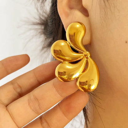 1 Pair IG Style Simple Style Geometric 304 Stainless Steel 18K Gold Plated Ear Studs