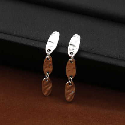 1 Pair IG Style Simple Style Geometric Copper 18K Gold Plated Drop Earrings