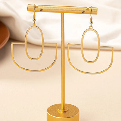 1 Pair Ig Style Simple Style Geometric Plating Alloy Gold Plated Drop Earrings