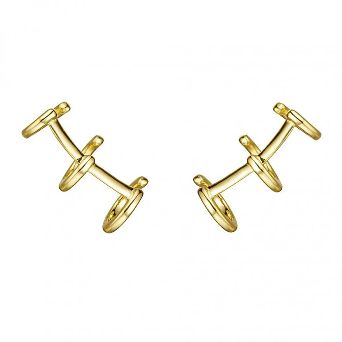 1 Pair Ig Style Simple Style Geometric Plating Inlay Copper Zircon 18k Gold Plated Drop Earrings