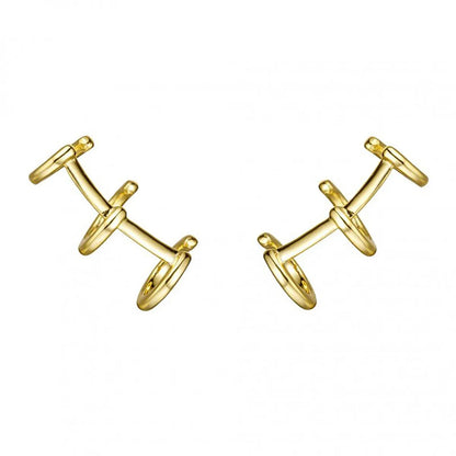 1 Pair Ig Style Simple Style Geometric Plating Inlay Copper Zircon 18k Gold Plated Drop Earrings