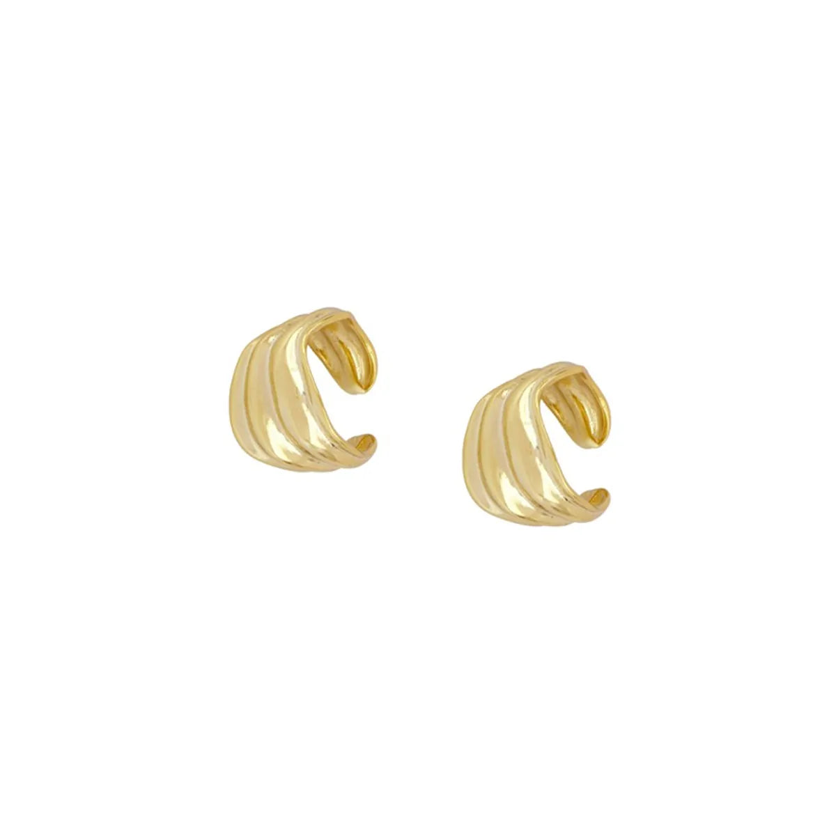 1 Pair Ig Style Simple Style Geometric Plating Inlay Copper Zircon 18k Gold Plated Earrings