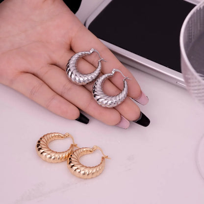 1 Pair IG Style Simple Style Geometric Plating 304 Stainless Steel Gold Plated Silver Plated Earrings