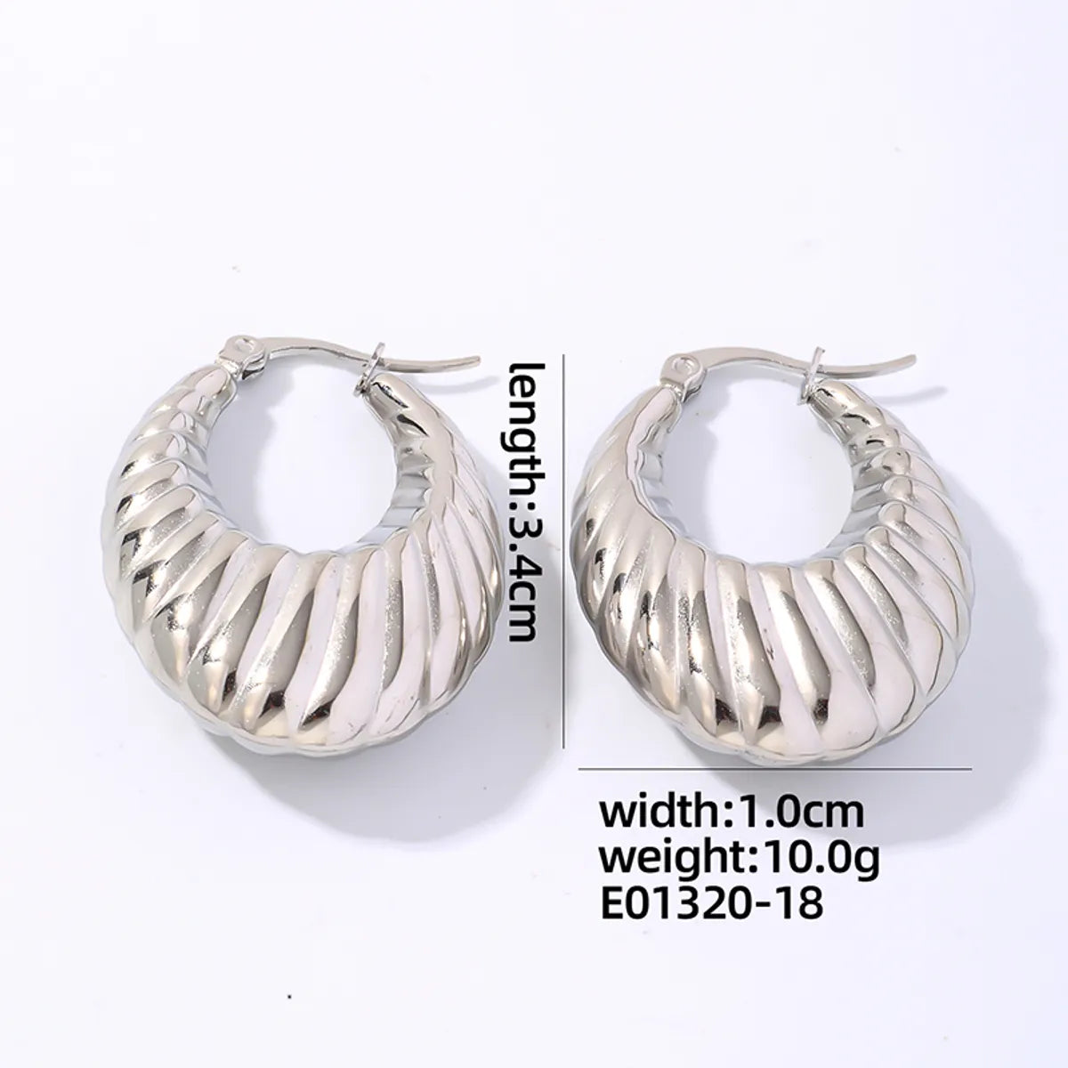 1 Pair IG Style Simple Style Geometric Plating 304 Stainless Steel Gold Plated Silver Plated Earrings