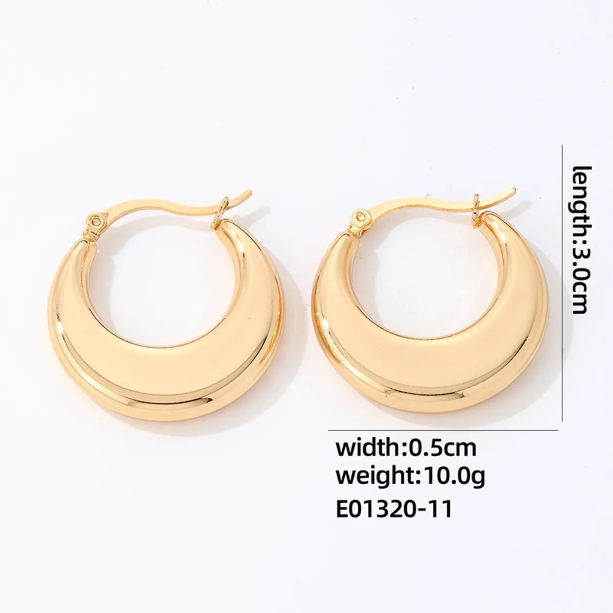 1 Pair IG Style Simple Style Geometric Plating 304 Stainless Steel Gold Plated Silver Plated Earrings