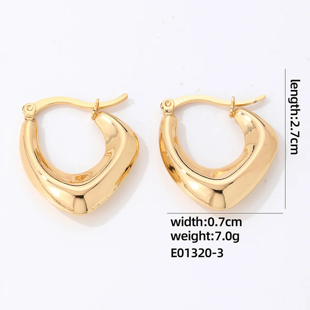 1 Pair IG Style Simple Style Geometric Plating 304 Stainless Steel Gold Plated Silver Plated Earrings