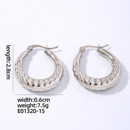 1 Pair IG Style Simple Style Geometric Plating 304 Stainless Steel Gold Plated Silver Plated Earrings