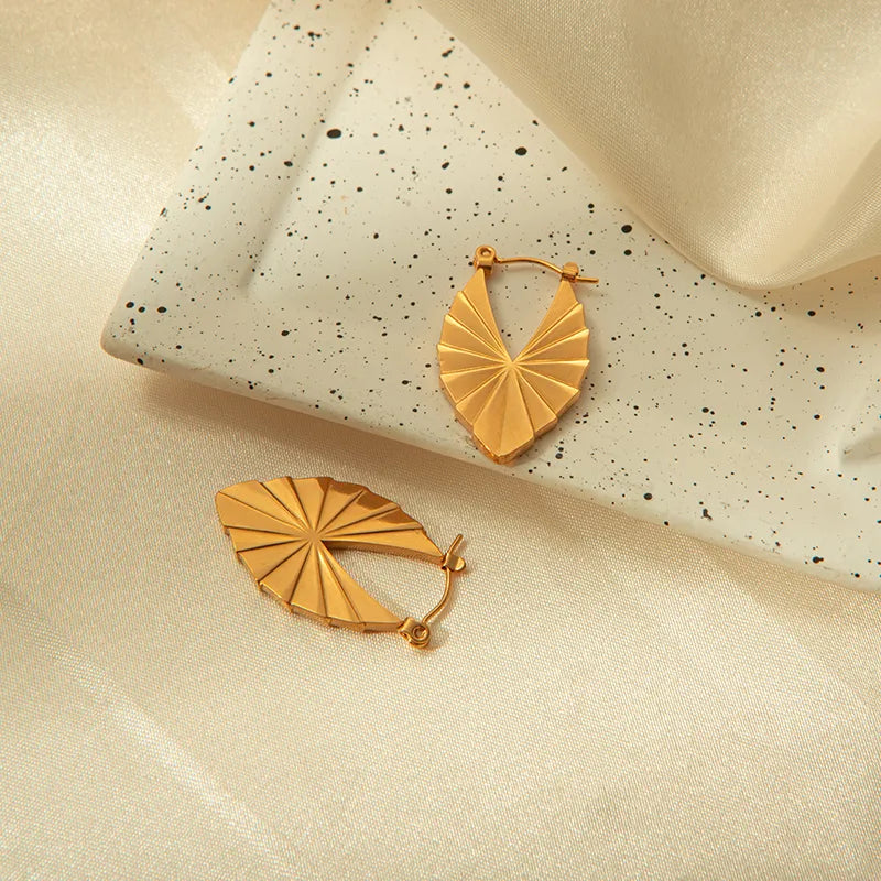 1 Pair IG Style Simple Style Geometric Plating 304 Stainless Steel 14K Gold Plated Earrings