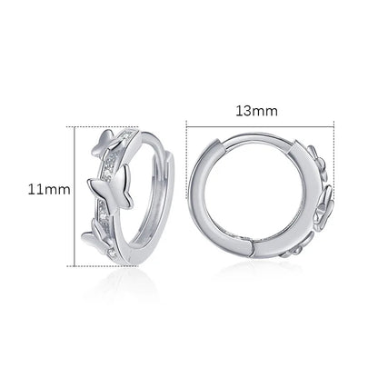 1 Pair IG Style Simple Style Geometric Plating Sterling Silver Earrings