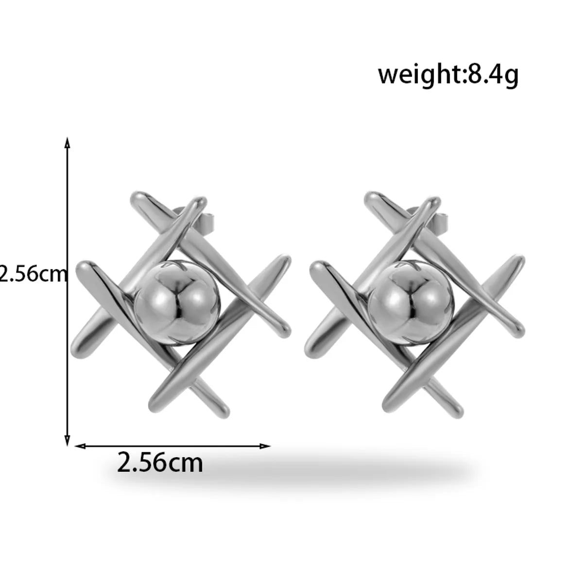 1 Pair IG Style Simple Style Geometric 304 Stainless Steel Earrings